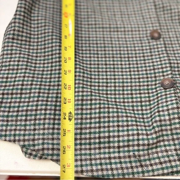 Rhythm womens Plaid Check Overshirt Evergreen wool blend Shacket size Small - Picture 11 of 11